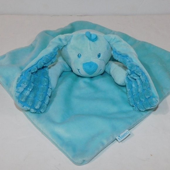 Tiamo Blue Long Ear Puppy Dog Infant Security Blanket Nunu Lovey - Picture 1 of 5